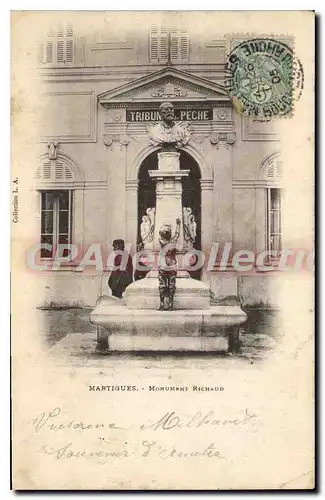 Cartes postales Martigues Monument Richaud tribunal de peche