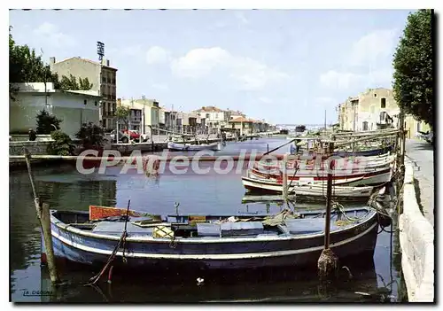 Moderne Karte Martigues La Venise Provencale et ses bateaux de peche