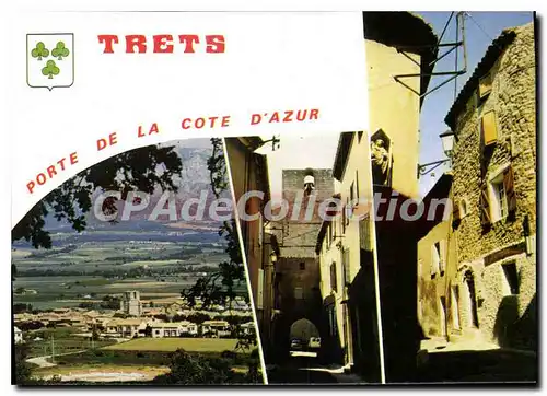 Cartes postales moderne Trets Vue Generale L'Eglise Une Vieille Rue