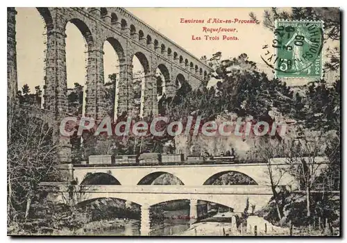 Cartes postales Aix En Provence Roquefavour Les Trois Ponts