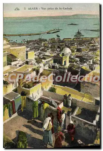Cartes postales Alger Vue Prise De La Casbah