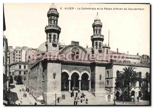 Cartes postales Alger La Cath�drale Et Le Palais D'Hiver Du Gouverneur