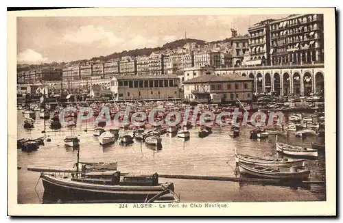 Cartes postales Alger Le Port Du Club Nautique