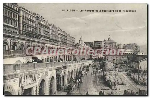 Ansichtskarte AK Alger Les Rampes Et Le Boulevard De La Republique