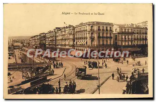 Cartes postales Alger Le Boulevard Et Les Quais