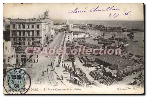Cartes postales Alger Le Palais Consulaire La Marine
