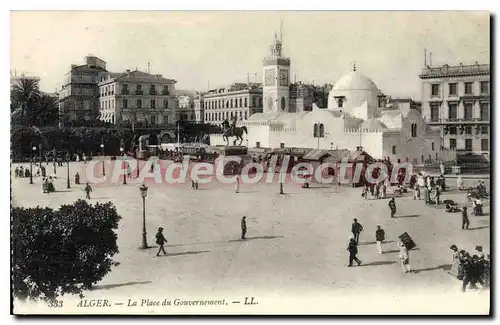 Cartes postales Alger La Place Du Gouvernement