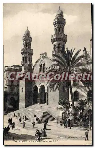 Cartes postales Alger La Cathedrale