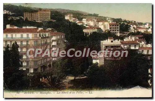 Cartes postales Alger Mustapha Les Hotels Et Les Villas