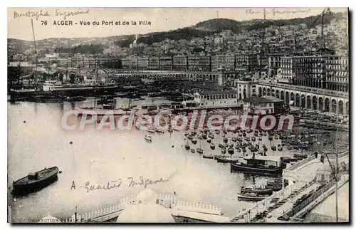 Cartes postales Alger Vue Du Port Et De La Ville