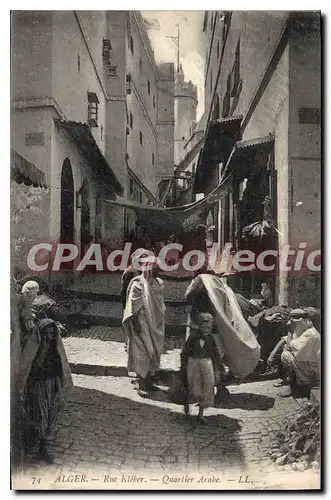 Cartes postales Alger Rue Kleber Quartier Arabe