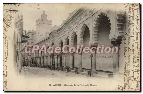 Cartes postales Alger Mosquee De La Rue De La Marine