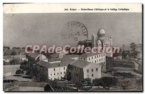 Cartes postales Alger Notre Dame D'Afrique Et Le College Catholique