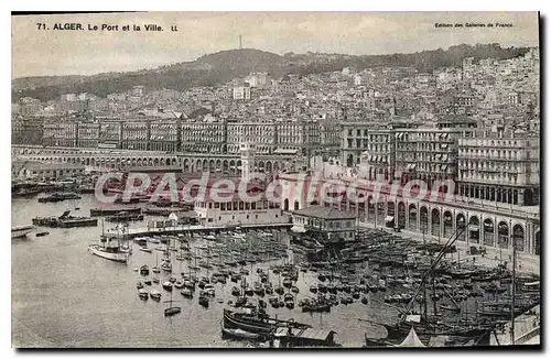 Ansichtskarte AK Alger Le Port Et la Ville