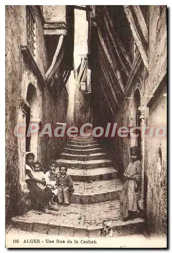 Cartes postales Alger Une Rue De La Casbah