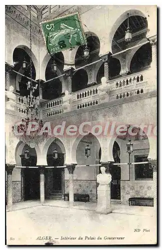 Cartes postales Alger Interieur Du Palais Du Gouverneur