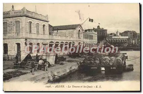 Cartes postales Alger La Douane Et Les Quais