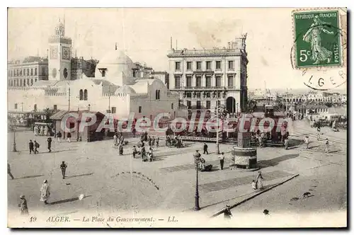 Cartes postales Alger La Place Du Gouvernement
