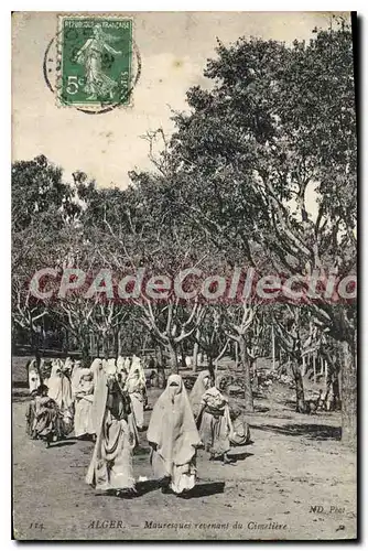 Cartes postales Alger Mauresques Revenant Du Cimetiere