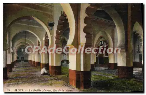 Cartes postales Alger La Grande Mosquee Rue De la Marine