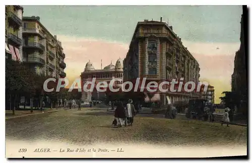 Cartes postales Alger La Rue D'Isly Et La Poste