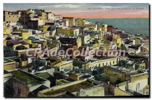 Cartes postales Alger Vue Generale Prise De La Casbah