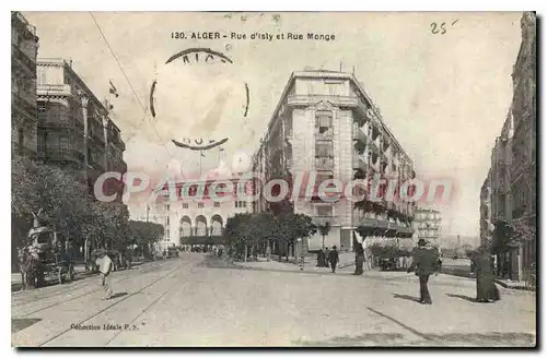 Cartes postales Alger Rue D'Isly Et Rue Monge