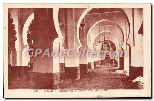 Cartes postales Alger Interieur De La Grande Mosquee