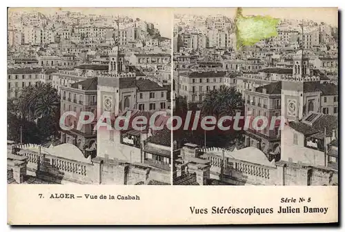 Cartes postales Alger Vue De La Casbah vue st�r�oscopique