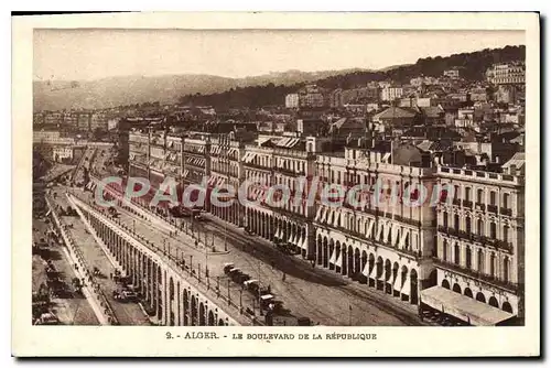 Cartes postales Alger Le Boulevard De La Republique