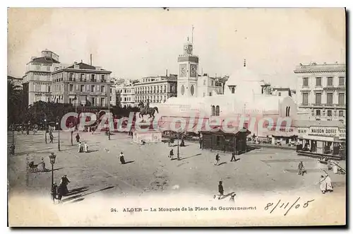 Cartes postales Alger La Mosquee De la Place Du Gouvernement