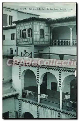 Ansichtskarte AK Alger Palais De La Kasbah Le Pavillon Du Coup d'�ventail