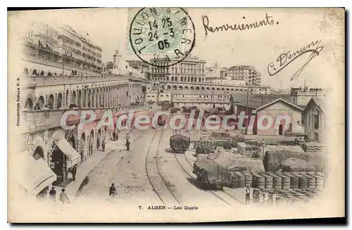 Cartes postales Alger Les Quais