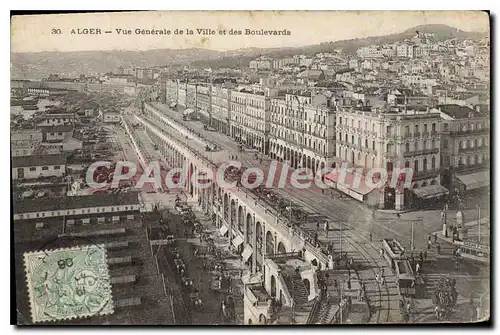 Cartes postales Alger Vue Generale De La Ville Et Des Boulevards