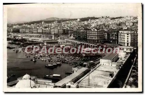 Cartes postales Alger Vue g�n�rale sur les quais la casbah