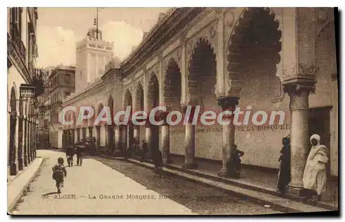 Cartes postales Alger La Grande Mosquee Rue de la marine