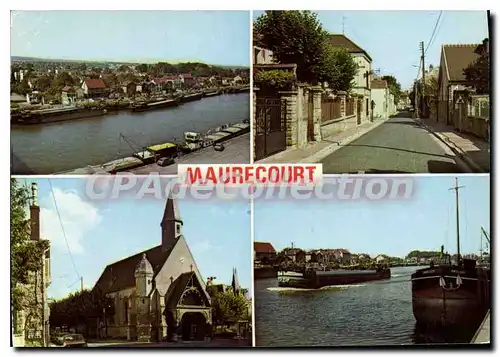 Cartes postales moderne Maurecourt Le Quai Boubou Dado La Rue Du General de Gaulle �glise