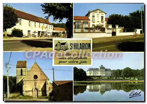 Cartes postales moderne Saint Hilarion Hotel Beau Sejour �glise mairie �cole ch�teau