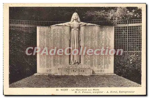 Cartes postales Niort Le Monument Aux Morts