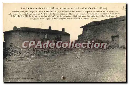 Cartes postales La Ferme Des Rinfillieres Commune De Loublande voyante Claire Ferchaud 1917