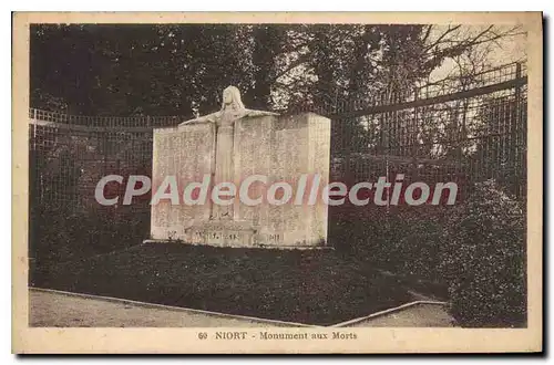 Cartes postales Niort Monument Aux Morts