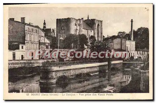 Cartes postales Niort Le Donjon Vue Prise Des Vieux Ponts