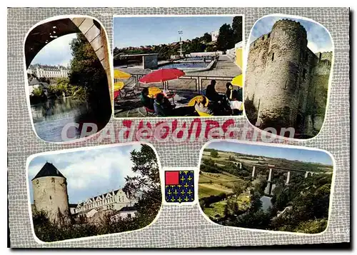 Cartes postales moderne Thouars Chateau Des Ducs De La Tremoille piscine viaduc