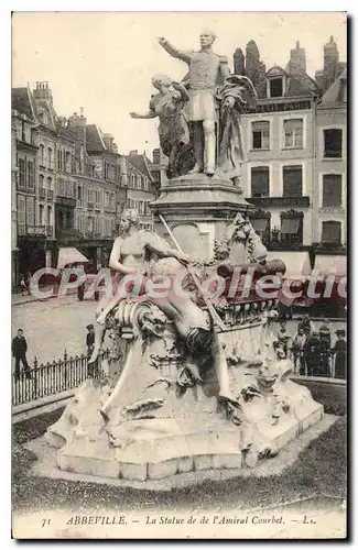 Cartes postales Abbeville La Statue De De I'Amiral Courbet