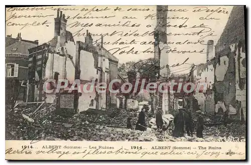 Cartes postales Albert Les Ruines 1914