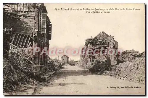 Cartes postales Albert La Rue Des Jardins Prise De La Rue De La Petite Vitesse