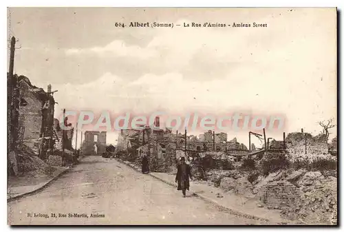 Cartes postales Albert La Rue D'amiens
