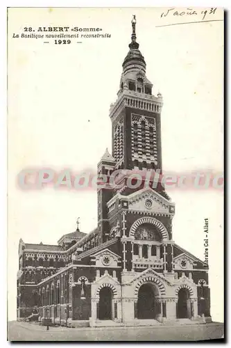 Ansichtskarte AK Albert La Basilique Nouvellement reconstruite 1929