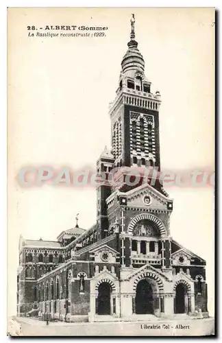 Cartes postales Albert La Basilique Nouvellement reconstruite 1929