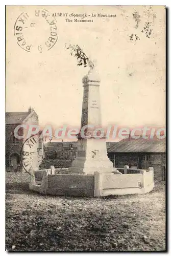Cartes postales Albert Le Monument